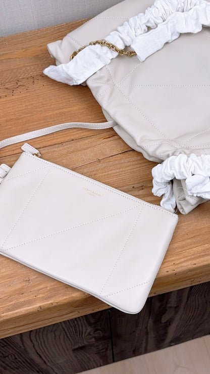 YSL Soft Cream Lambskin Jamie 4.3 Pochon