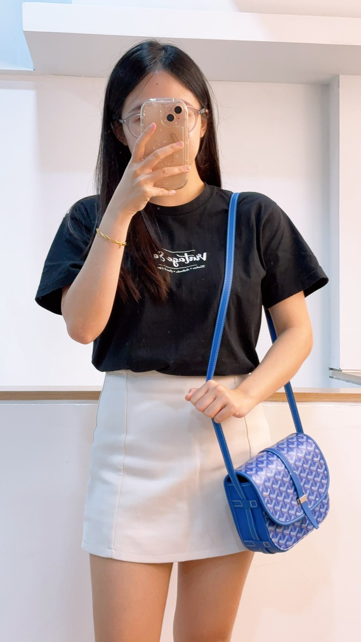 Goyard Blue Belvedere PM