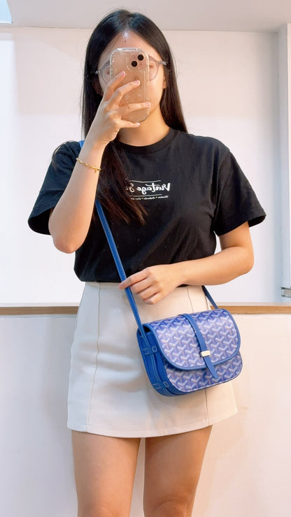 Goyard Blue Belvedere PM