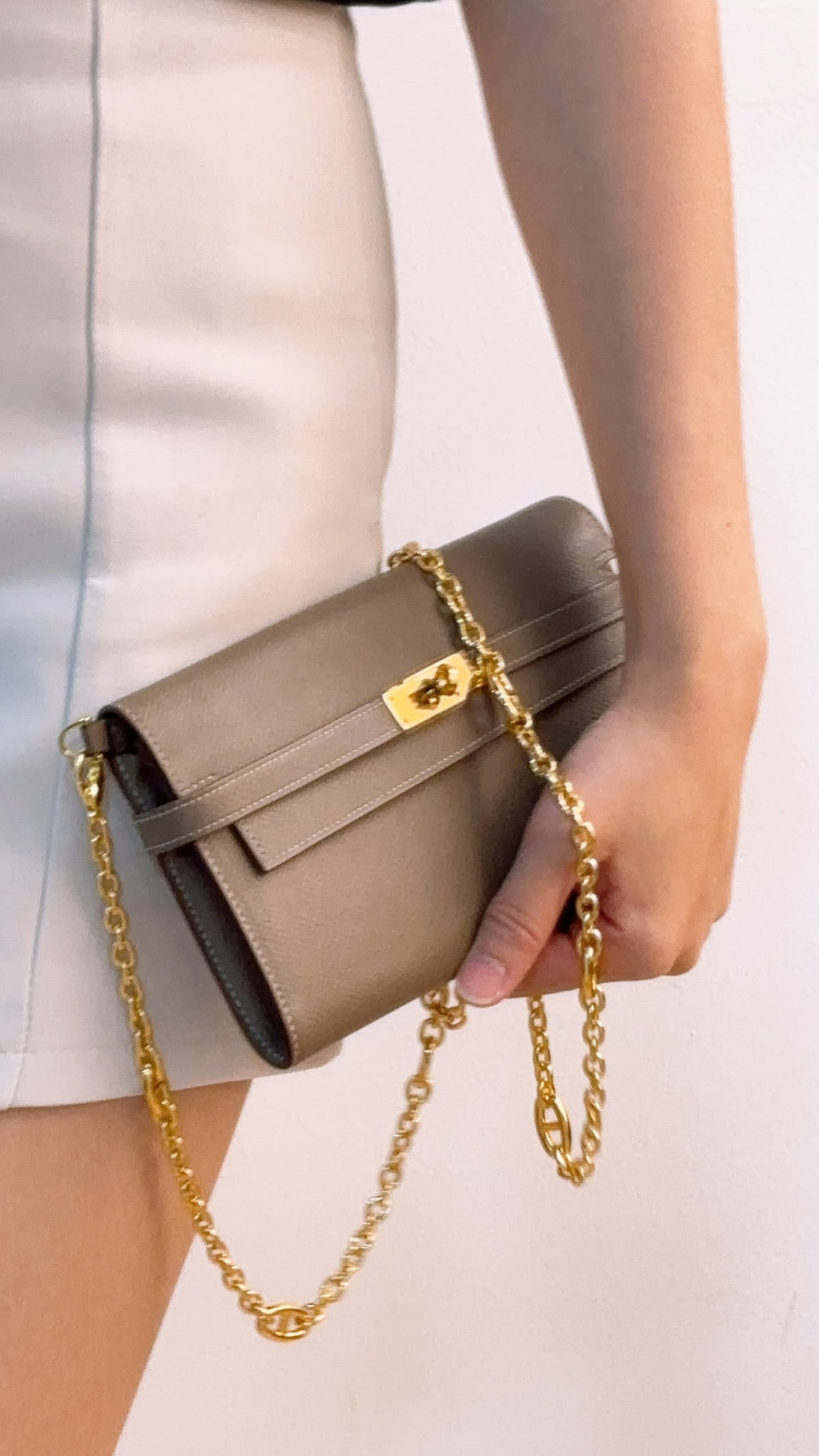 Hermes Etoupe Epsom Kelly Wallet (PHW)