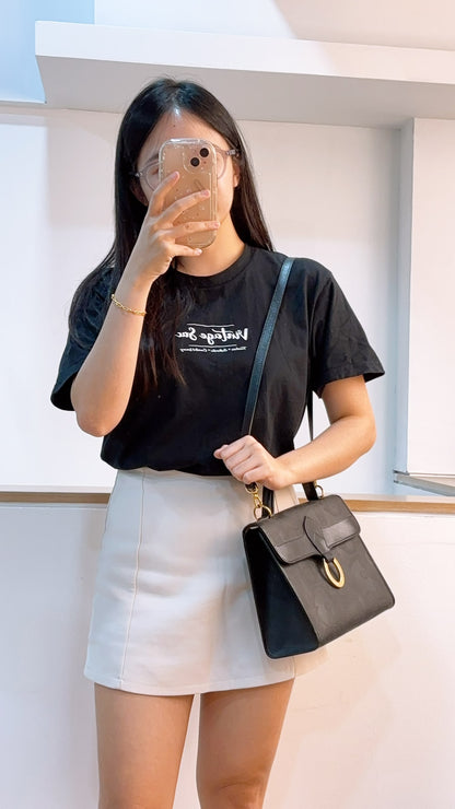 Dior Black Vintage Trotter Kelly Bag