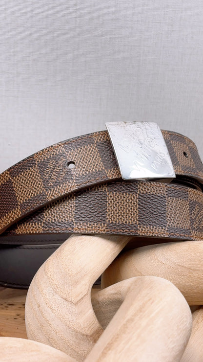 LV Damier Ebene Santur Carre Belt 35mm