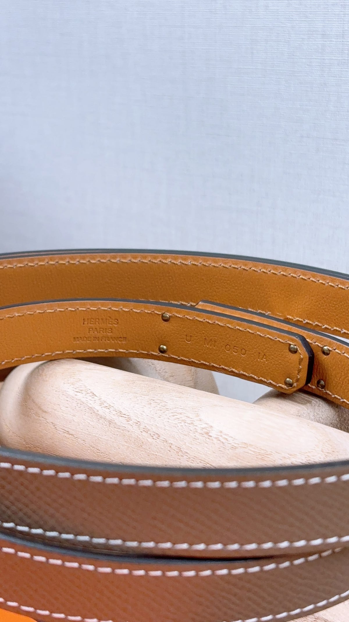 Hermes Etoupe Epsom Kelly 18 Belt (RGHW)