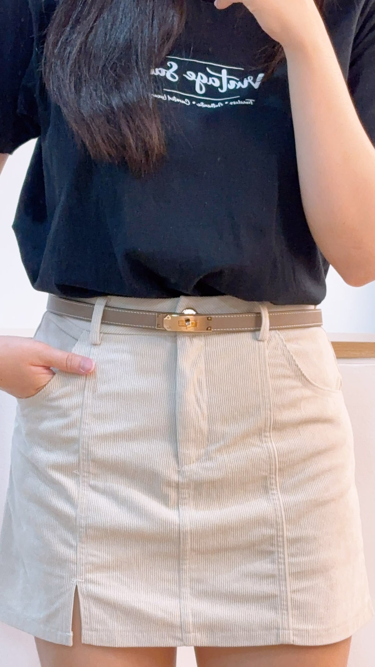 Hermes Etoupe Epsom Kelly 18 Belt (RGHW)