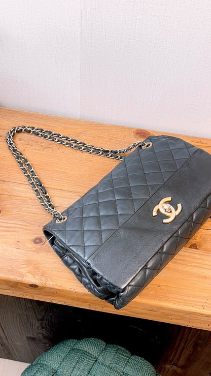 Chanel Black Calfskin Soft Elegance Flap (GHW)