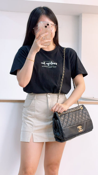Chanel Black Calfskin Soft Elegance Flap (GHW)