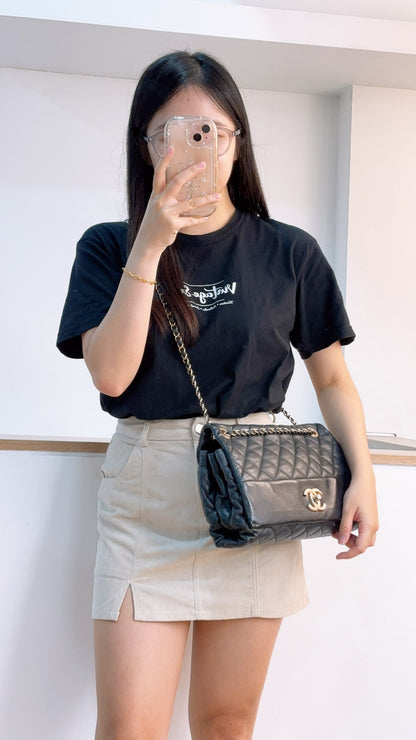 Chanel Black Calfskin Soft Elegance Flap (GHW)