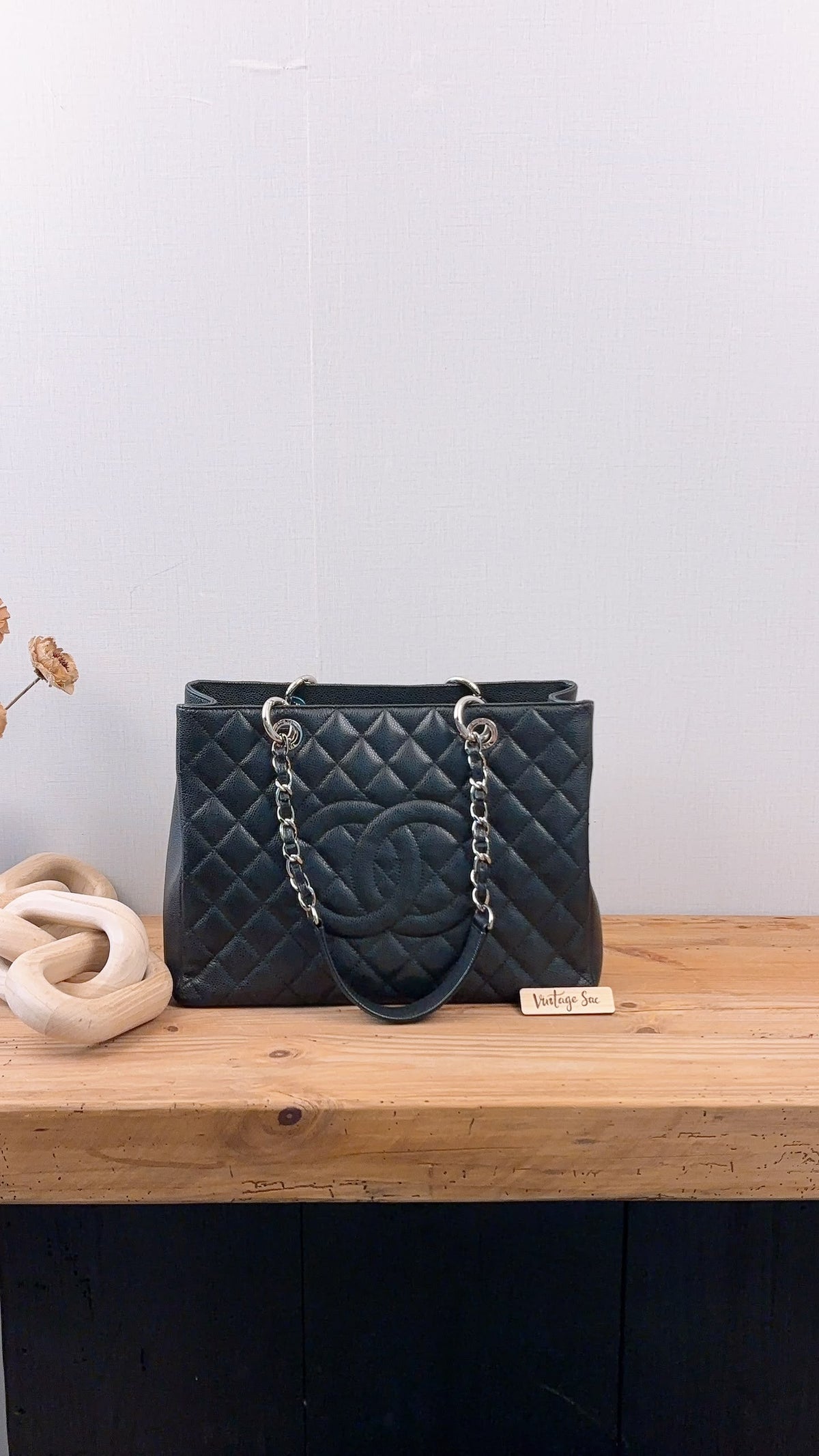 Chanel Black Caviar GST (SHW)