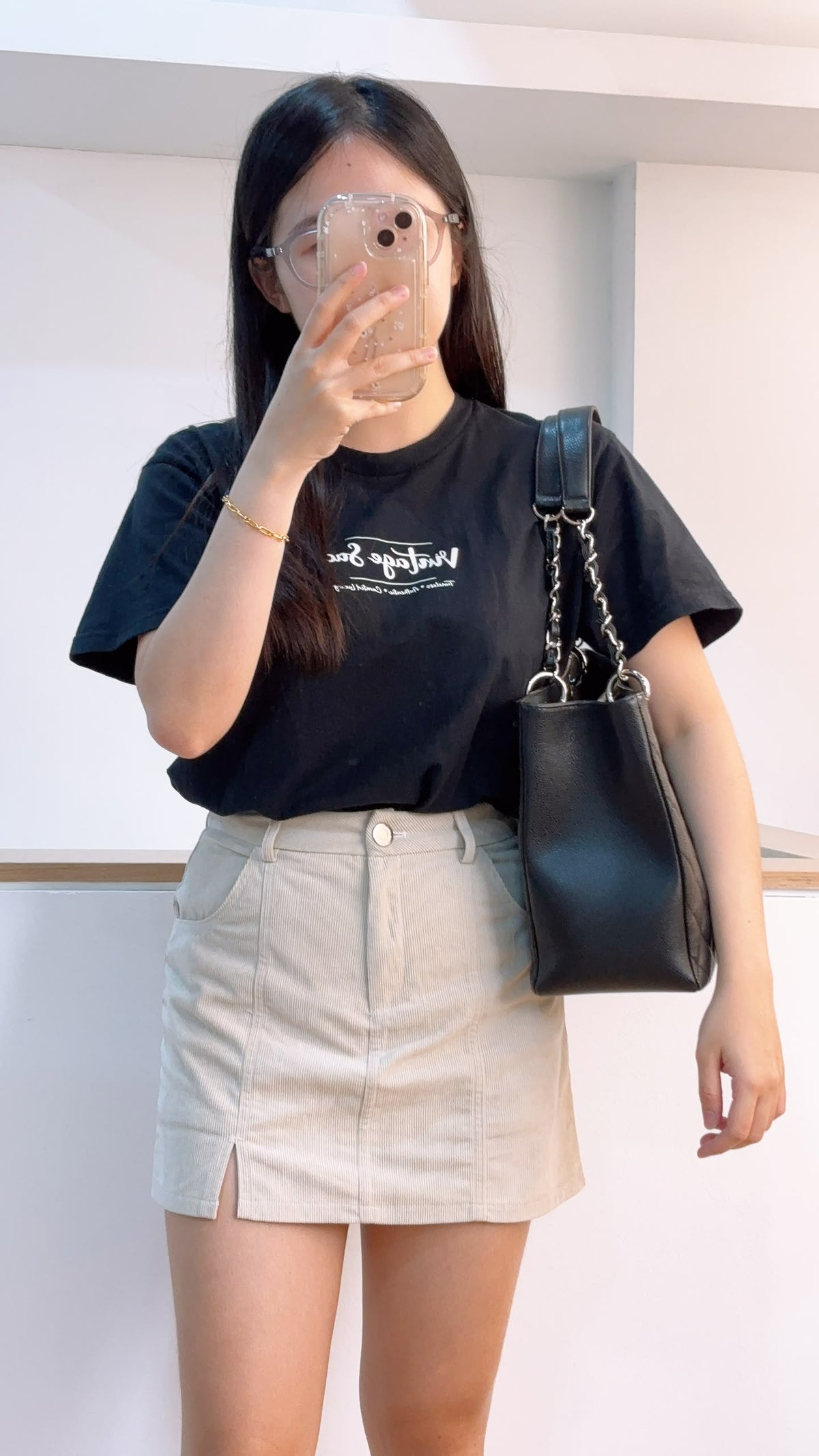 Chanel Black Caviar GST (SHW)
