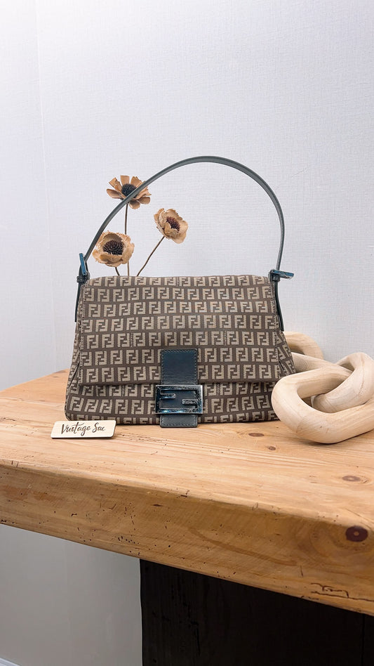 Fendi Brown Zucca Canvas Vintage Mama Baguette