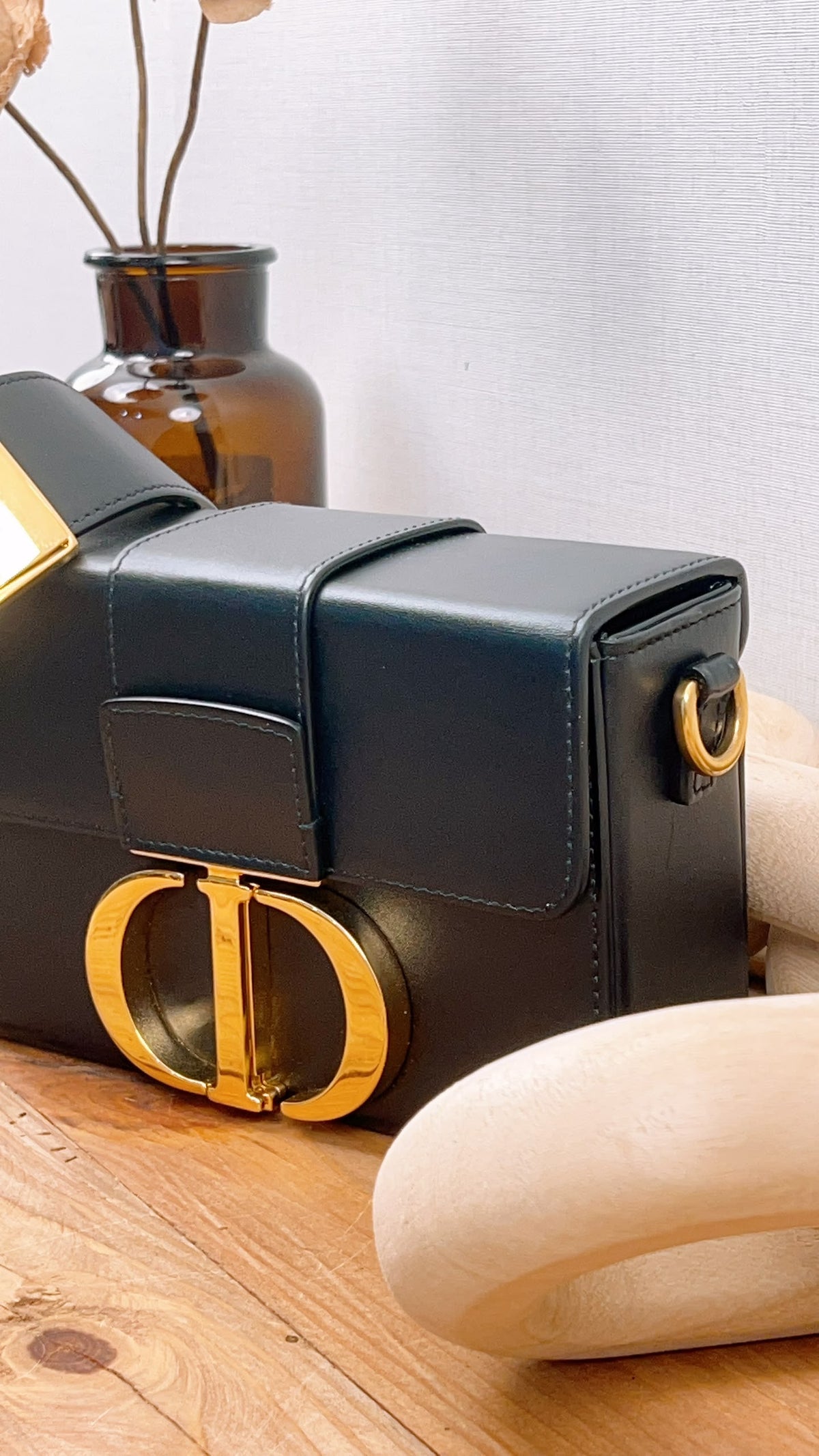 Dior Black Calfskin 30 Montaigne Box Bag (GHW)