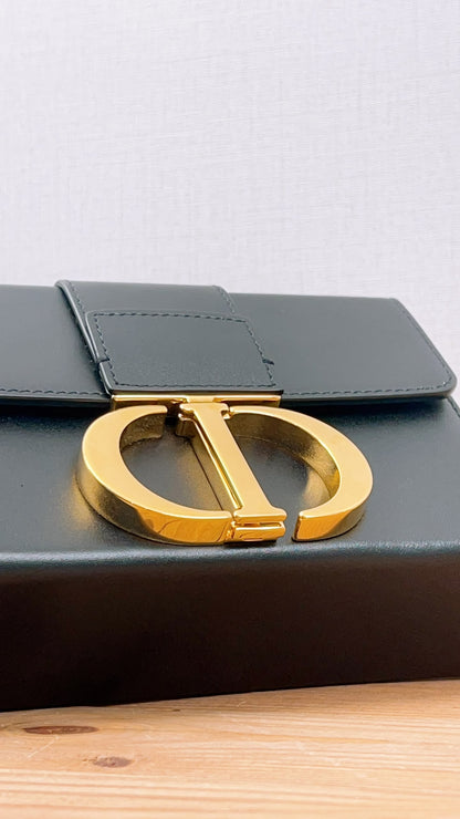 Dior Black Calfskin 30 Montaigne Box Bag (GHW)
