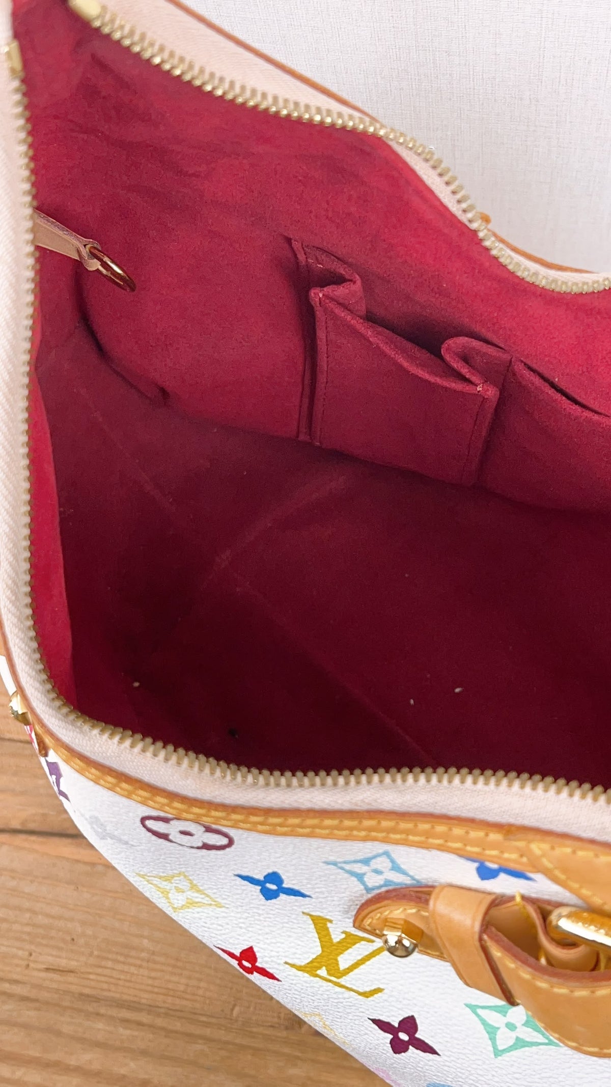 LV White Multicolour Vintage Greta