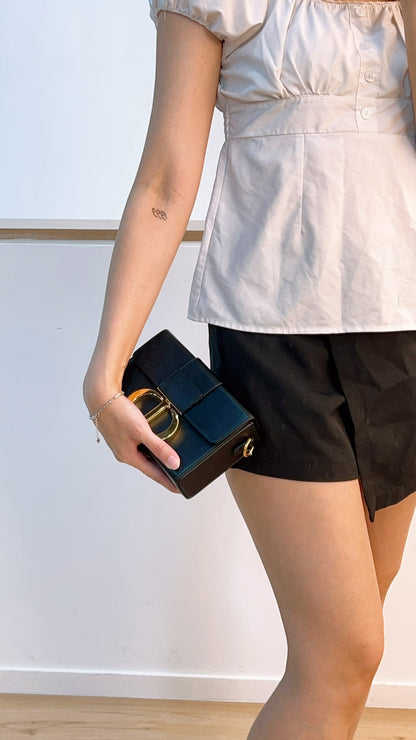 Dior Black Calfskin 30 Montaigne Box Bag (GHW)