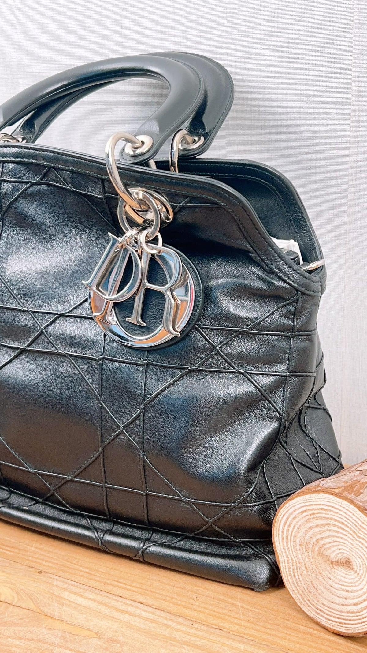 Dior Black Lambskin Granville Tote (SHW)