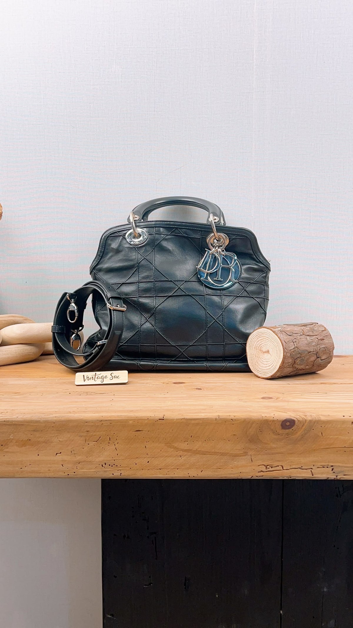 Dior Black Lambskin Granville Tote (SHW)