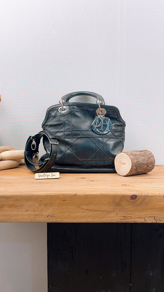 Dior Black Lambskin Granville Tote (SHW)