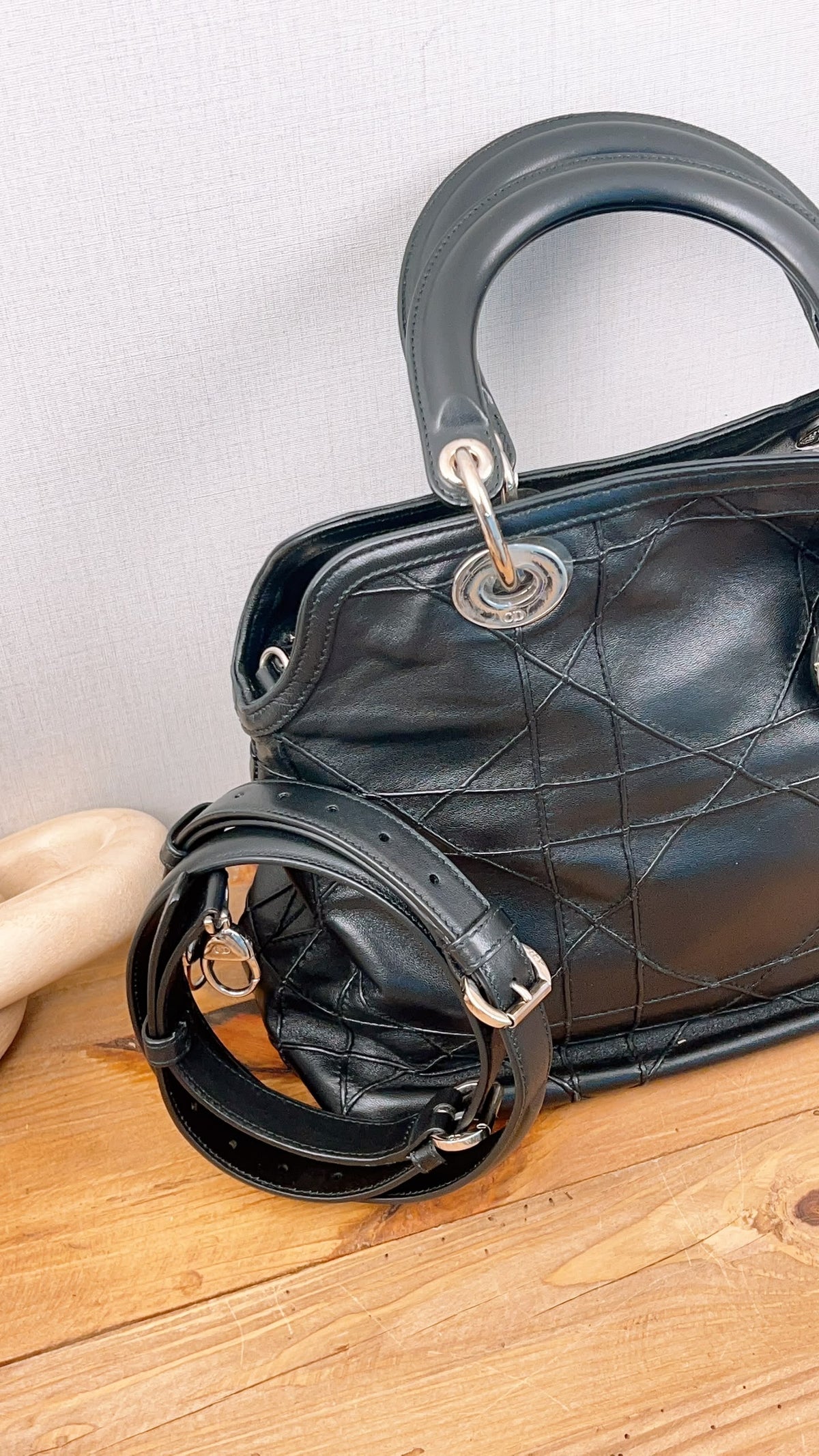 Dior Black Lambskin Granville Tote (SHW)