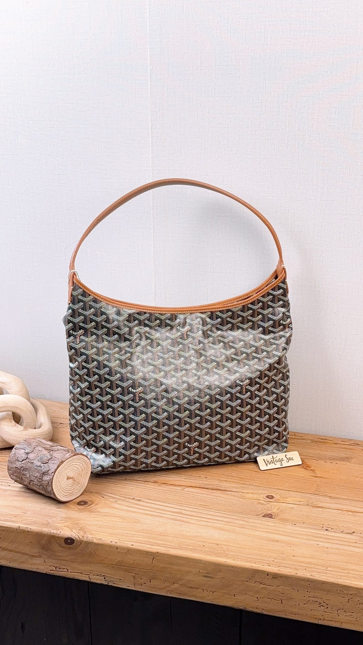 Goyard Black x Tan Boheme Hobo