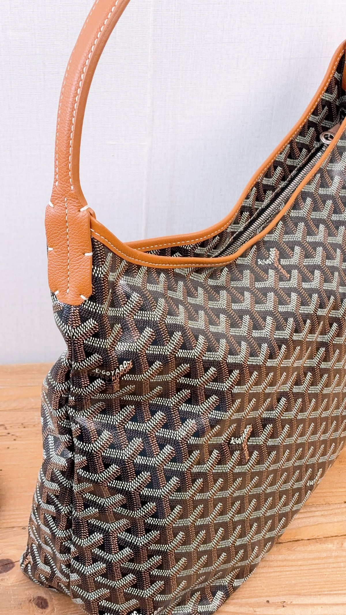 Goyard Black x Tan Boheme Hobo