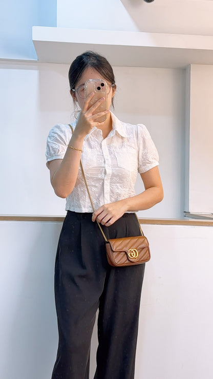 Gucci Brown Supermini Marmont (GHW)