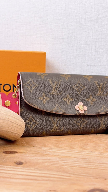 LV Monogram Bloom Flower Emilie Wallet