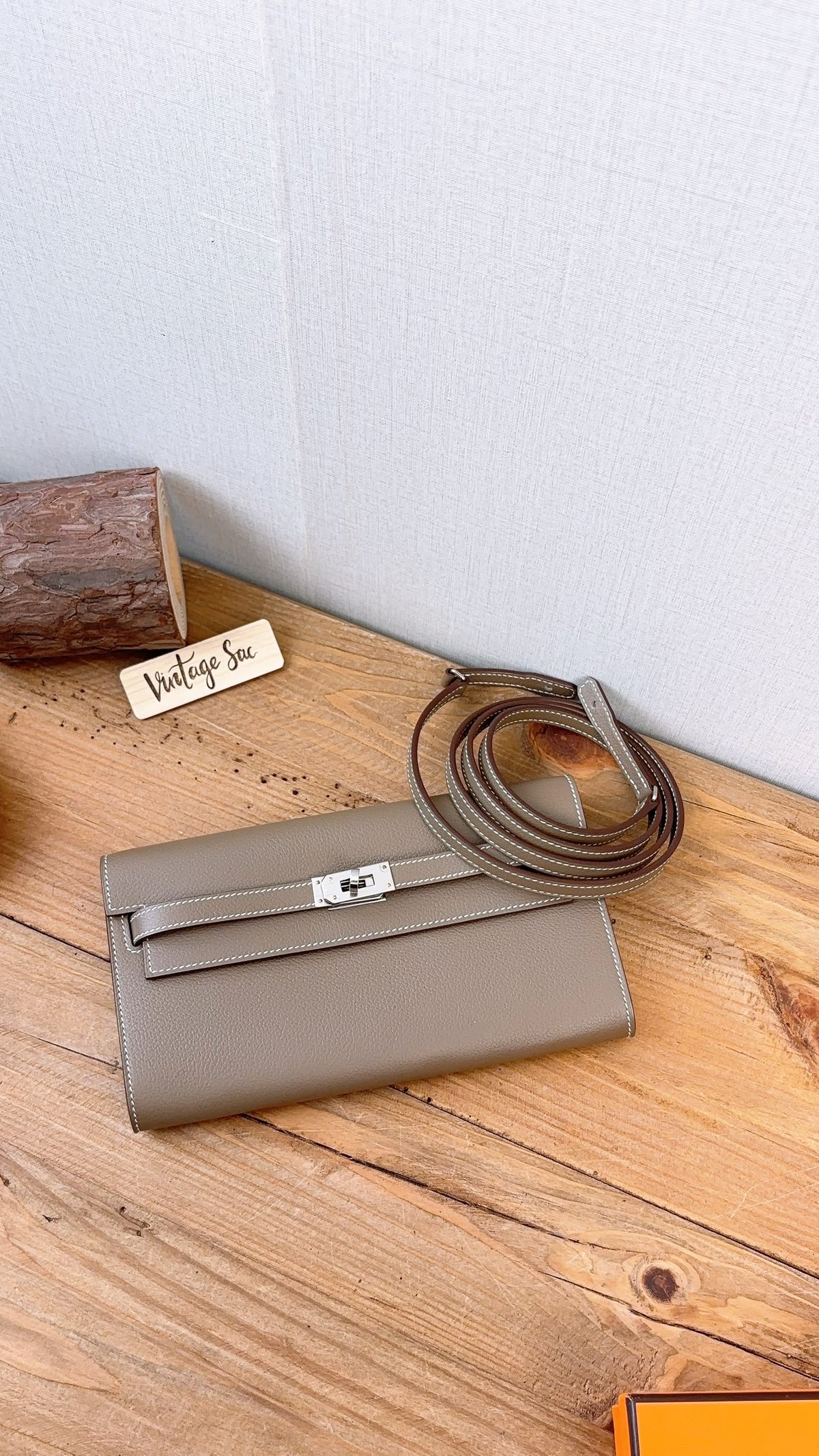 Hermes Etoupe Evercolor Kelly To Go (PHW)