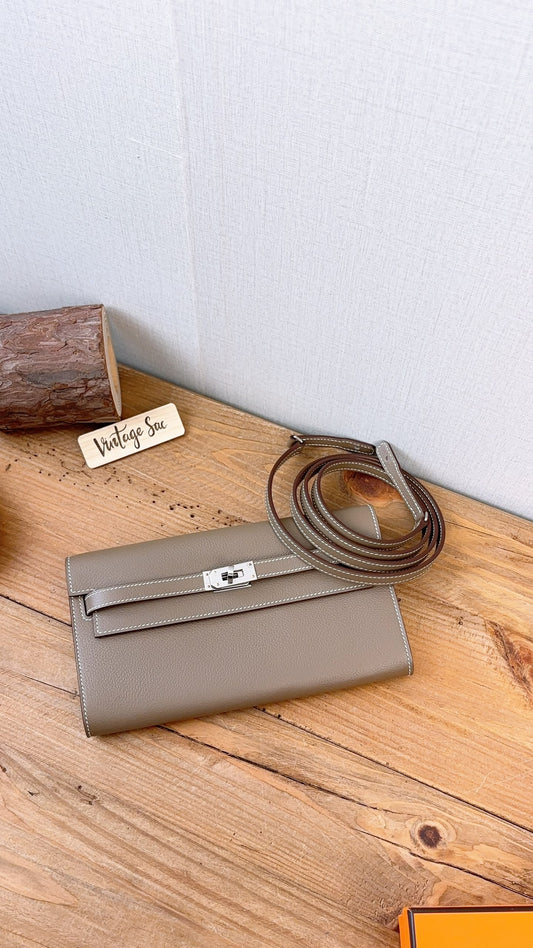Hermes Etoupe Evercolor Kelly To Go (PHW)