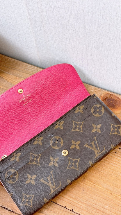LV Monogram Bloom Flower Emilie Wallet