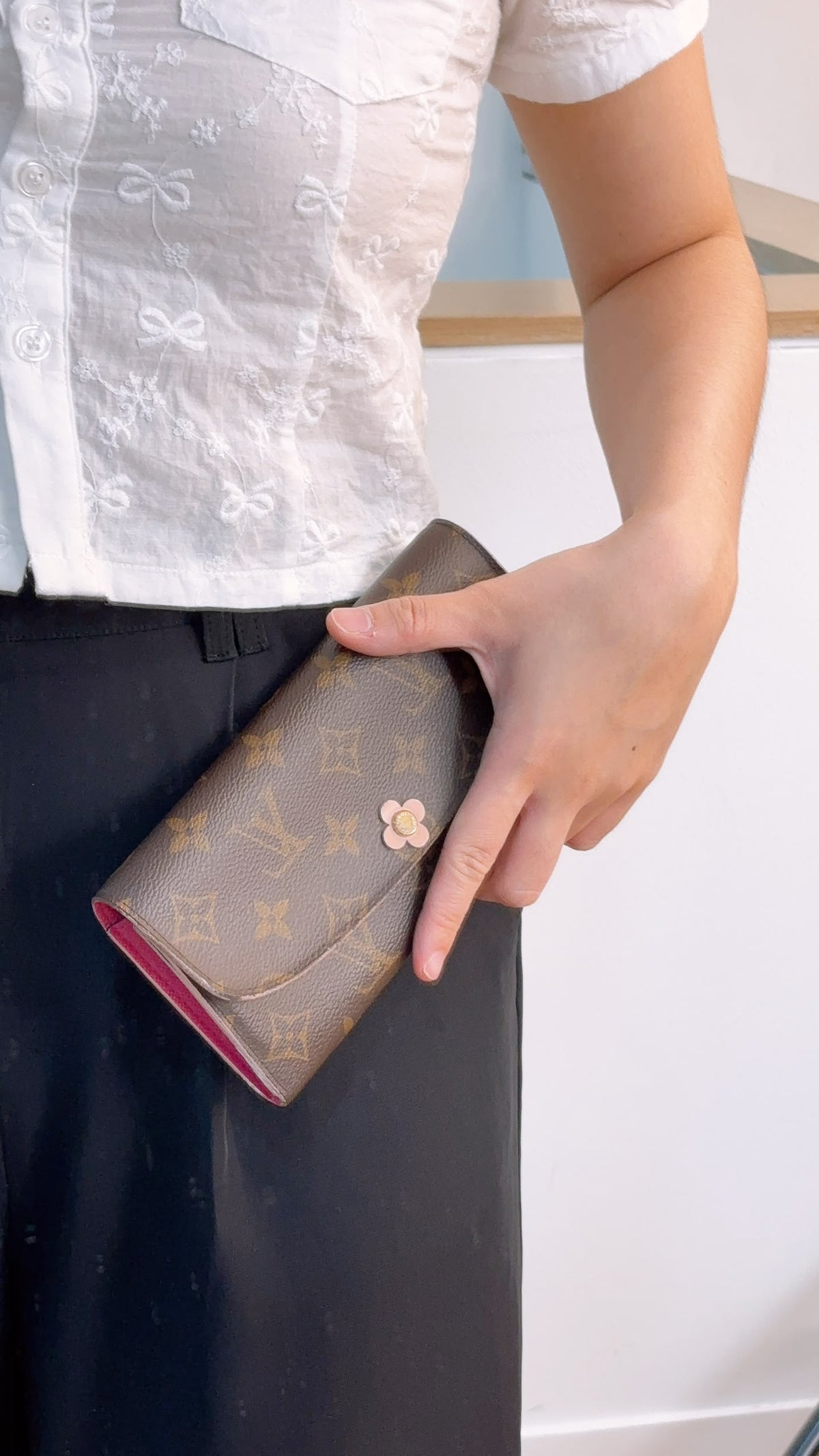 LV Monogram Bloom Flower Emilie Wallet