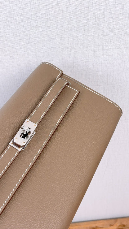 Hermes Etoupe Evercolor Kelly To Go (PHW)