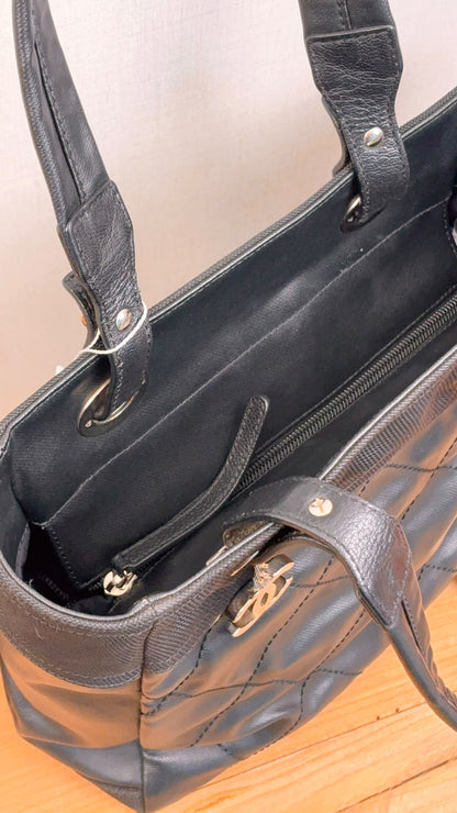 Chanel Black Small Biaritz Tote (SHW)