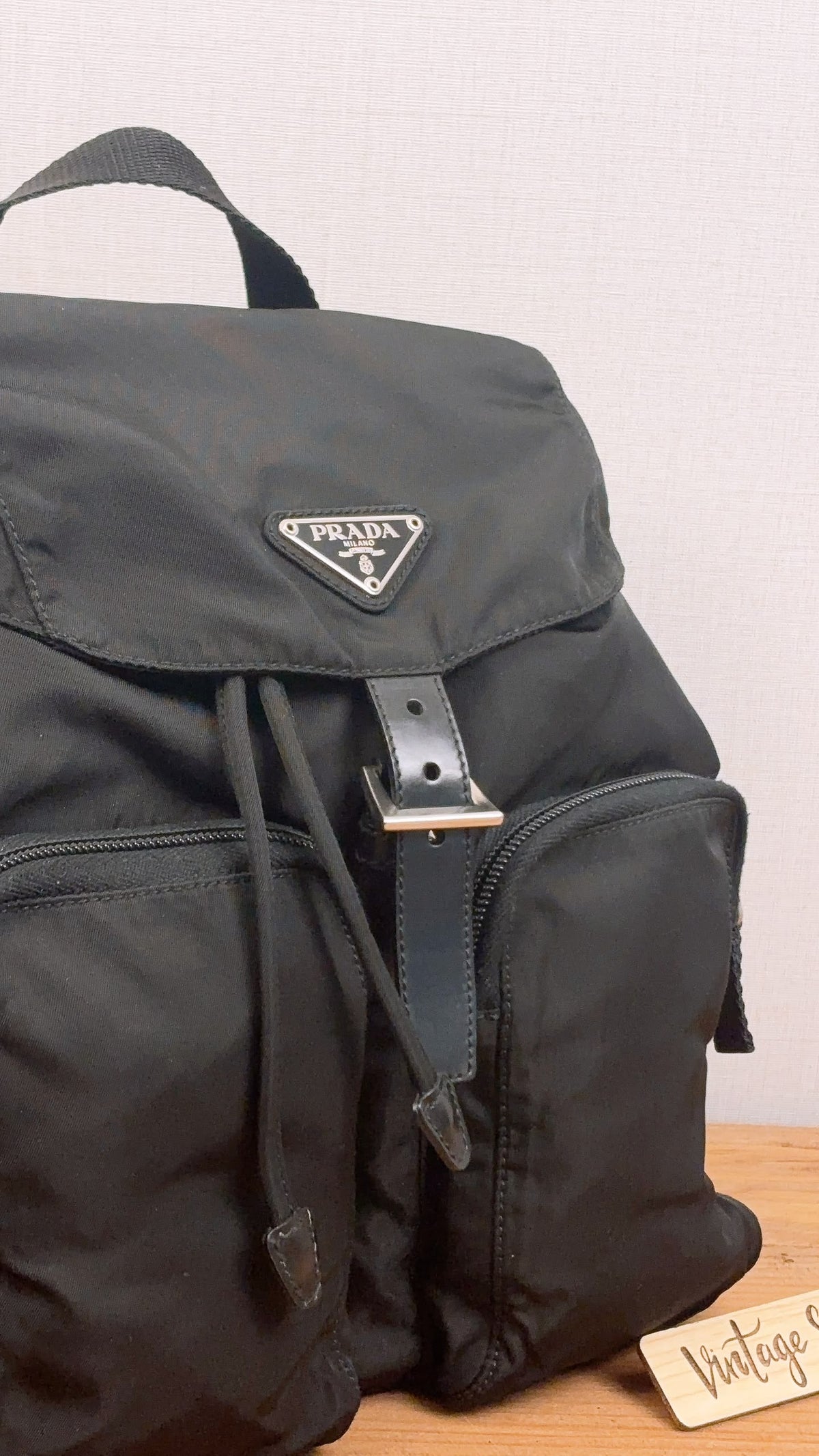 Prada Black Tessuto Small Nylon Backpack