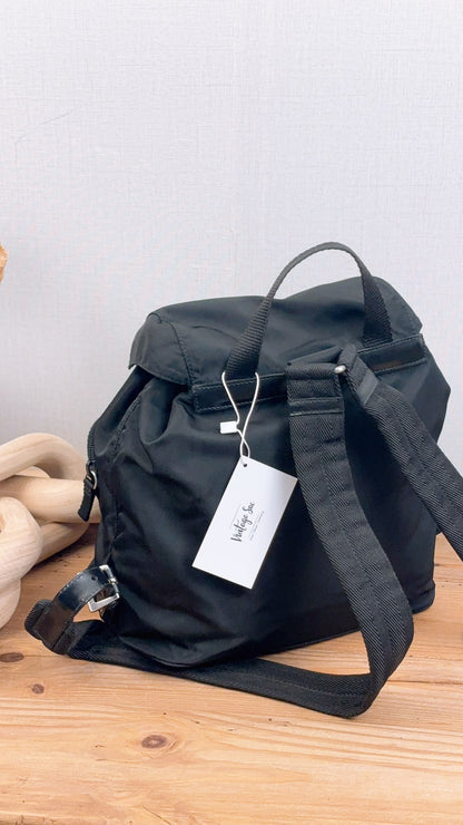 Prada Black Tessuto Small Nylon Backpack