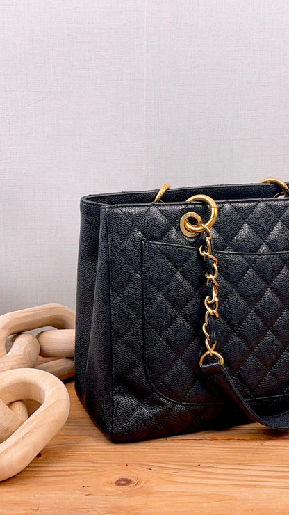 Chanel Black Caviar GST (GHW)