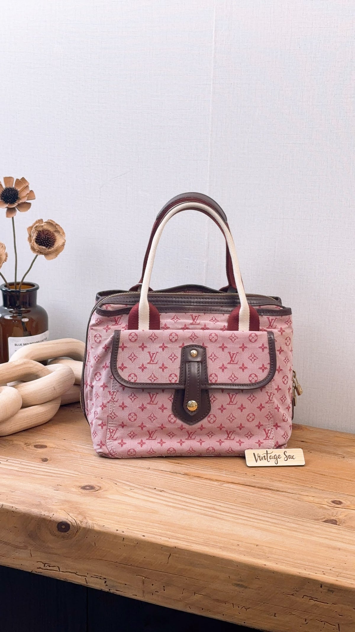 LV Cherry Minilin Canvas Mary Kate Bag