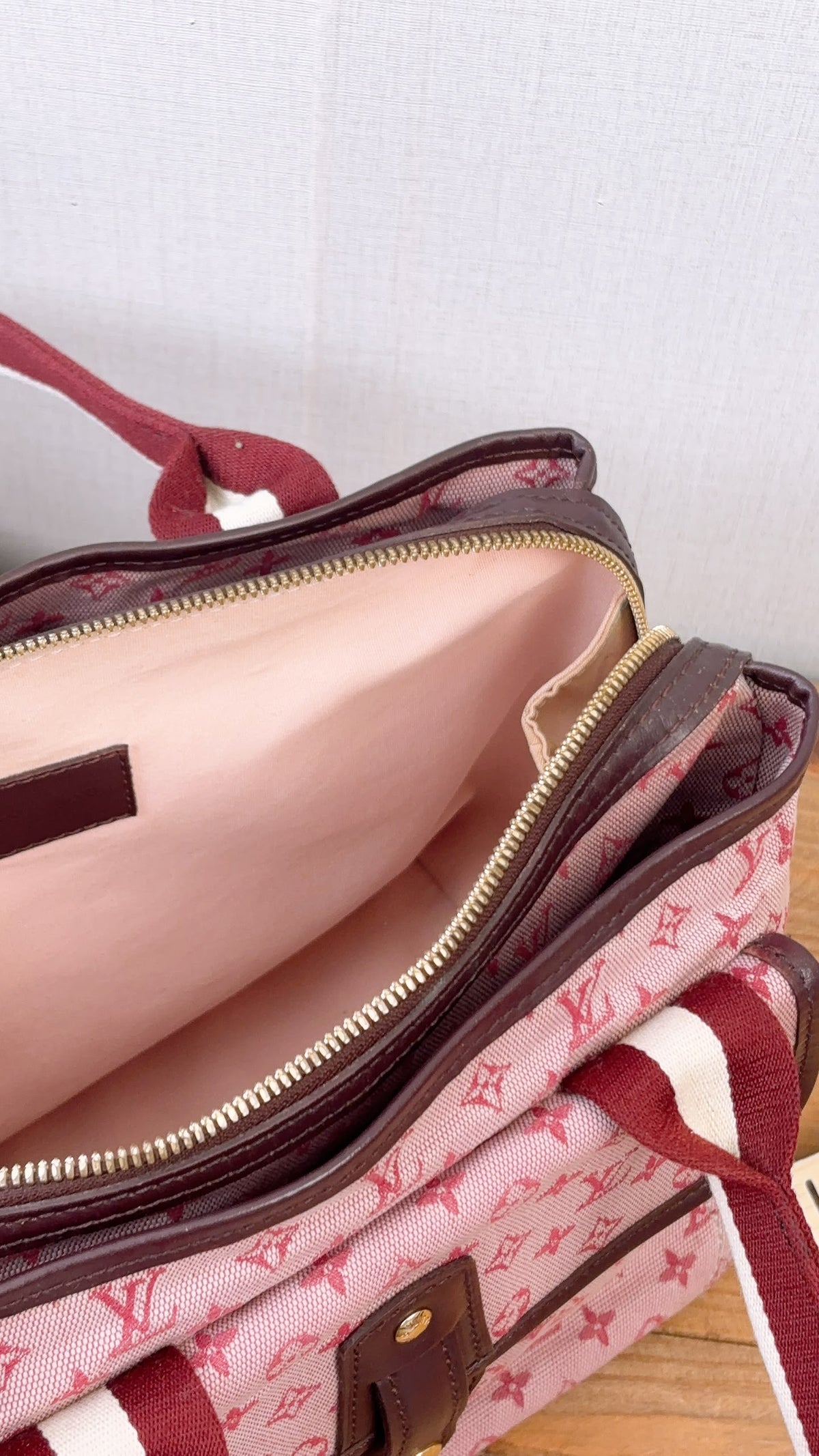 LV Cherry Minilin Canvas Mary Kate Bag