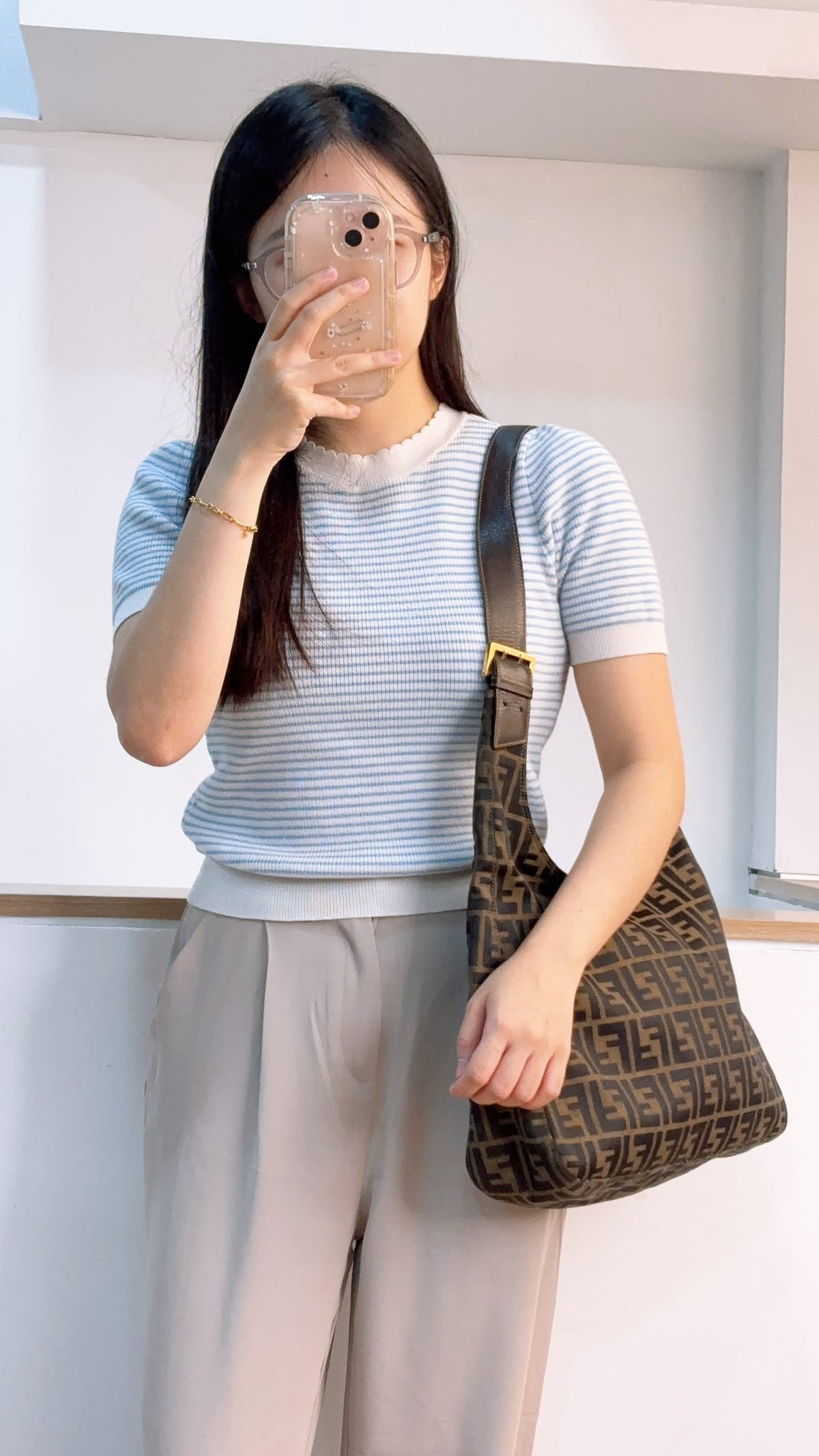 Fendi Brown Zucca Canvas Shoulder Hobo Bag