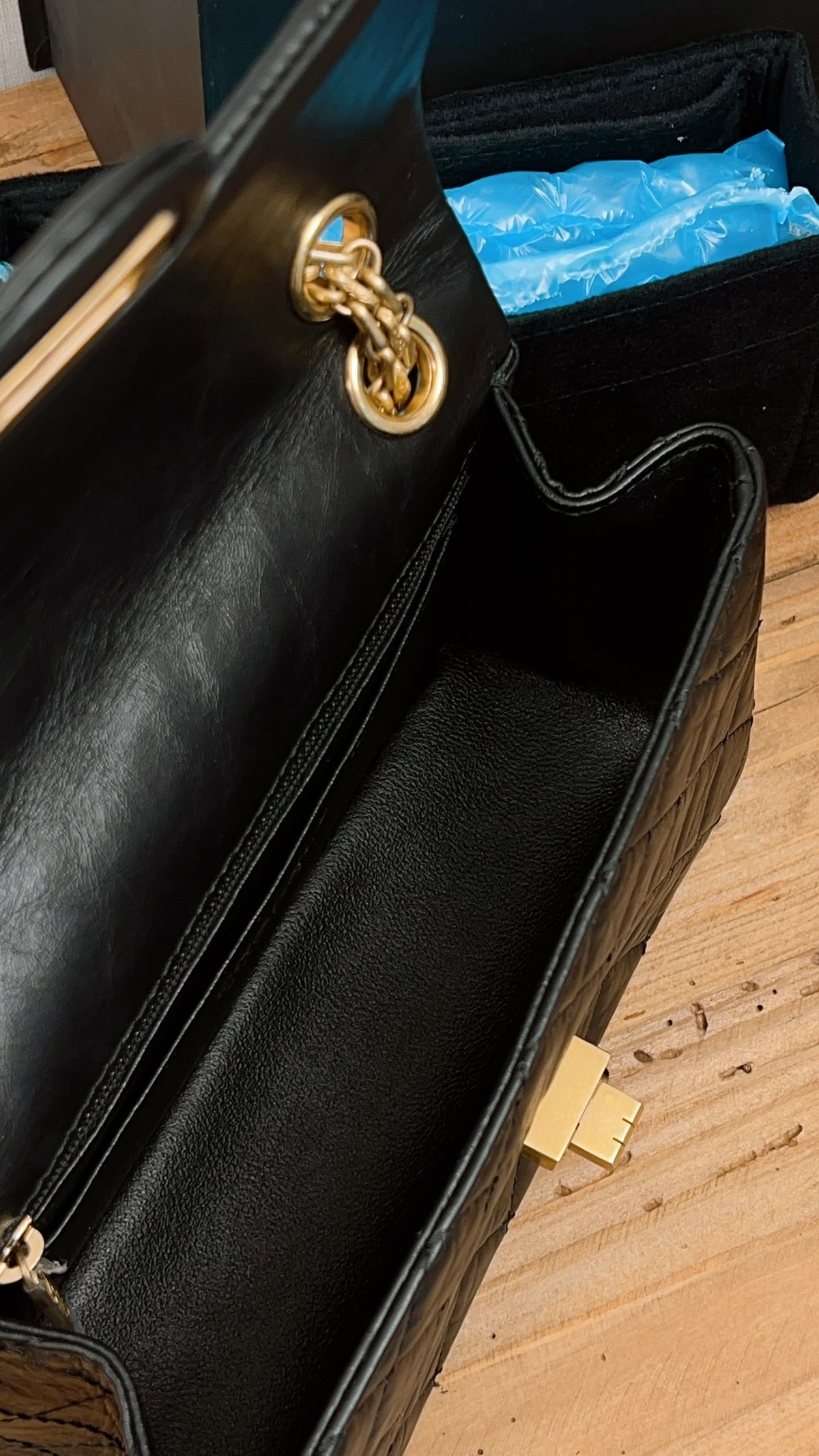 Chanel Black Aged Calfskin Mini 2.55 (GHW)