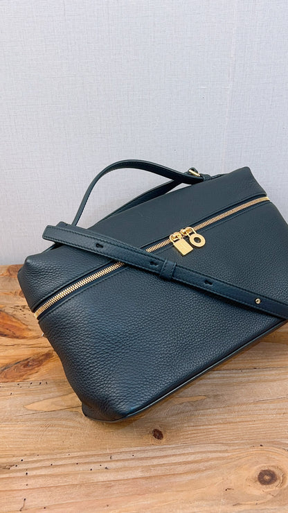 Loro Piana Navy Blue Grained Calfskin Extra Pocket L27 (GHW)