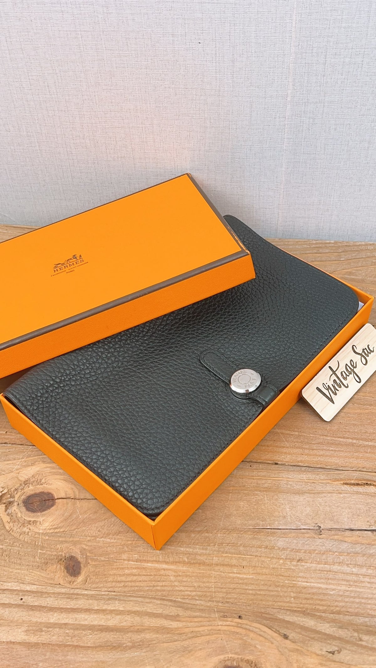 Hermes Black Dogon Duo Wallet