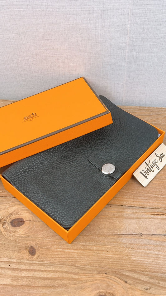 Hermes Black Dogon Duo Wallet