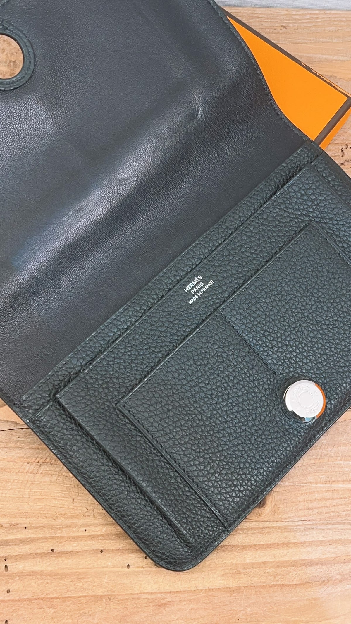Hermes Black Dogon Duo Wallet