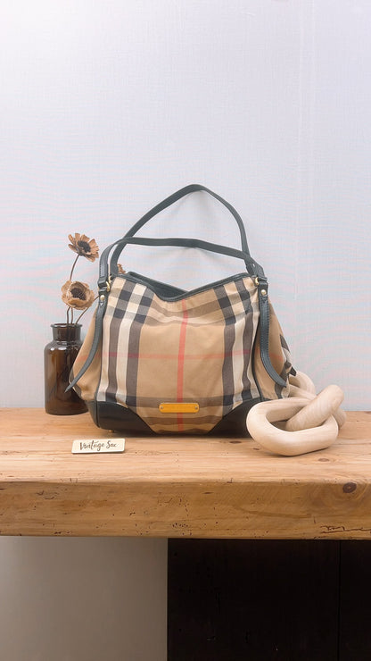 Burberry Black Bridge House Check Conterbury Tote