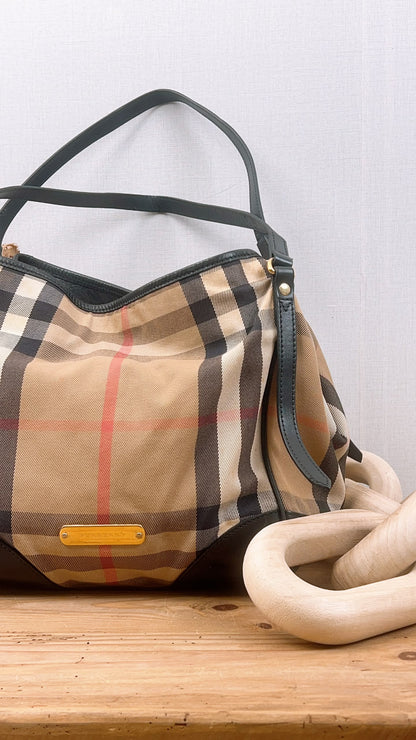 Burberry Black Bridge House Check Conterbury Tote