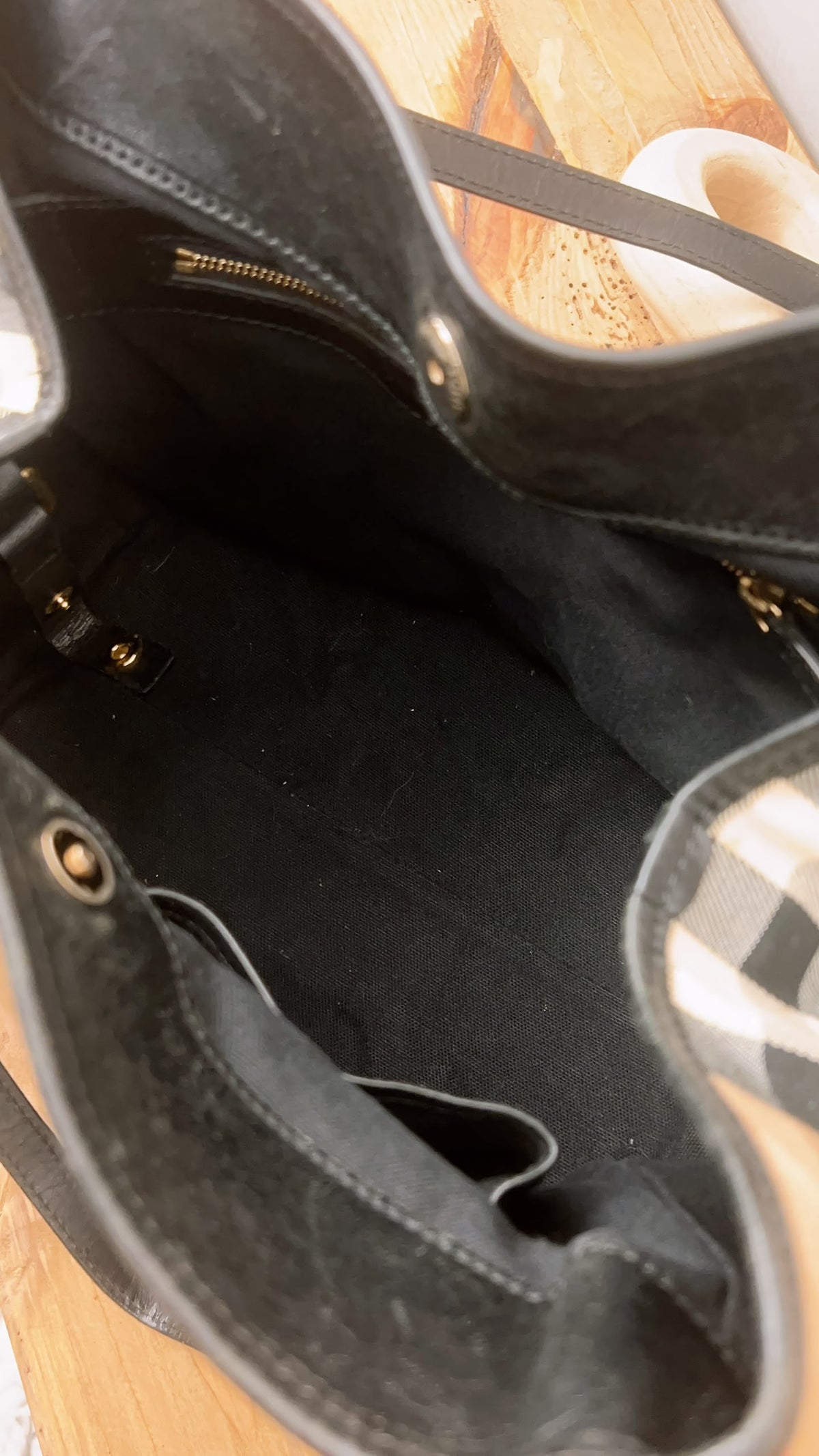 Burberry Black Bridge House Check Conterbury Tote