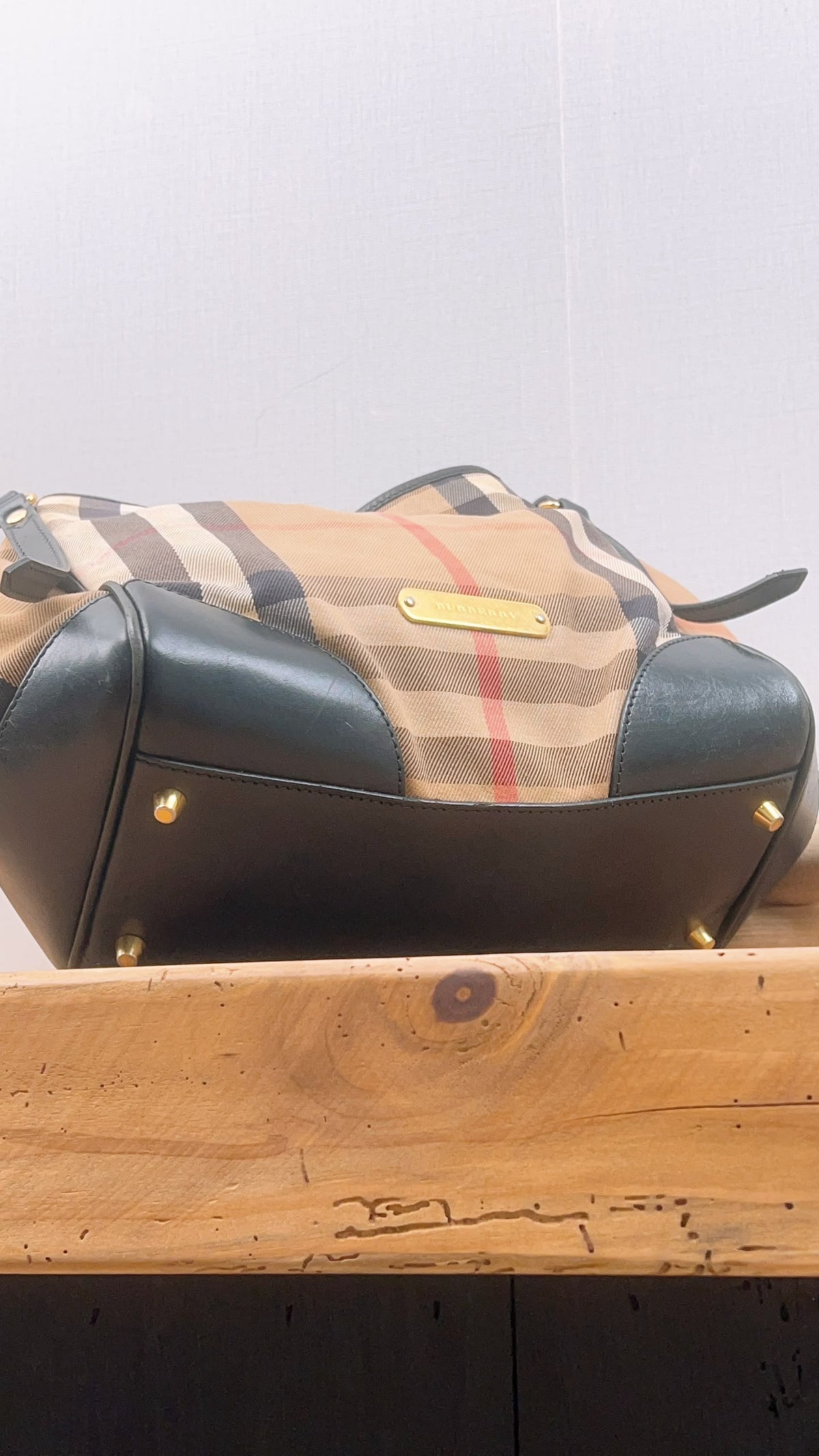 Burberry Black Bridge House Check Conterbury Tote