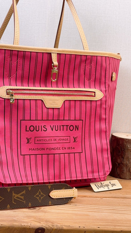 LV Monogram Neverfull Bandouliere Inside Out MM