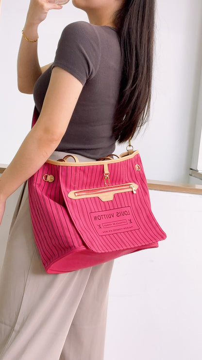 LV Monogram Neverfull Bandouliere Inside Out MM