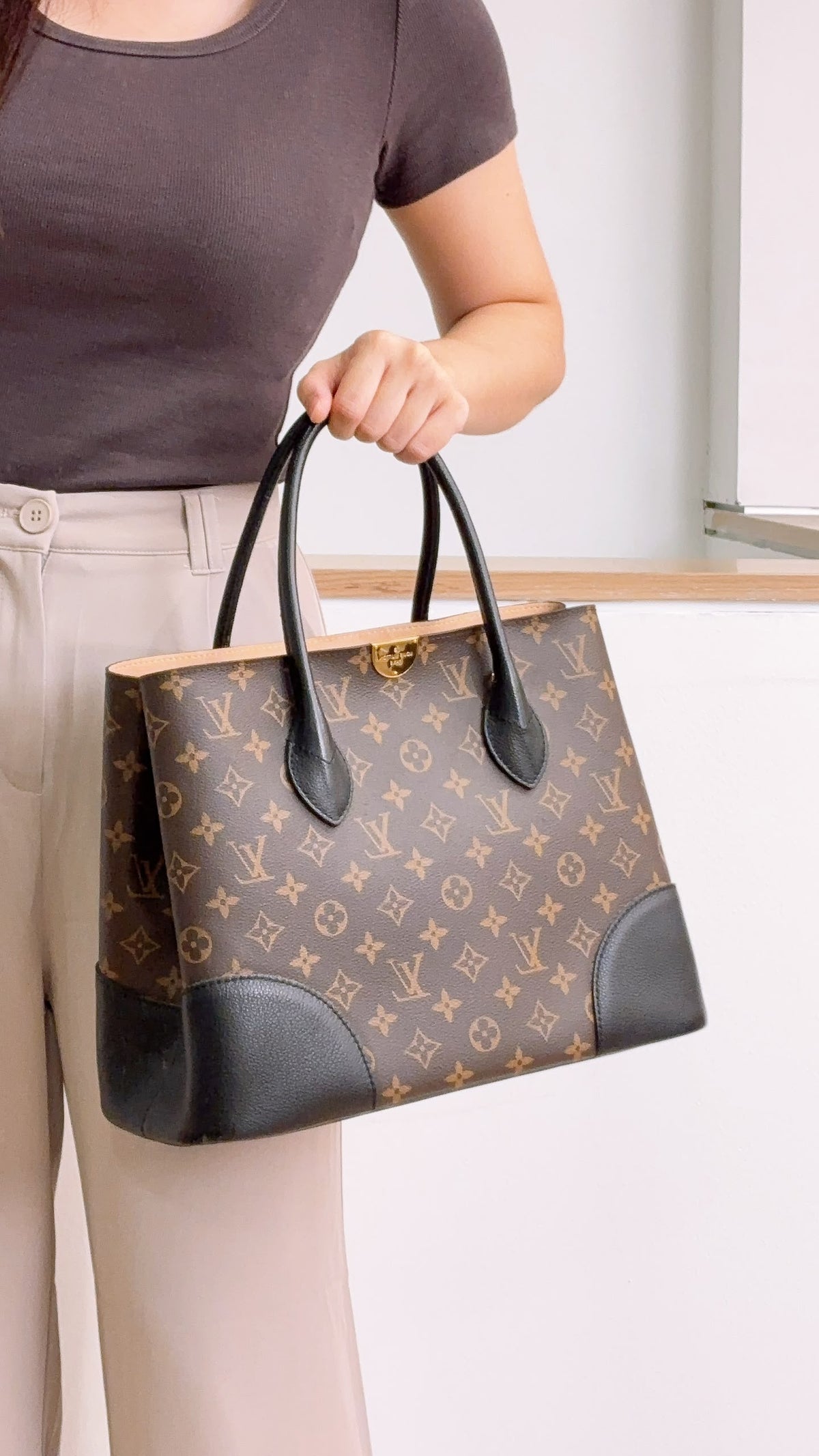 LV Black Monogram Flandrin Tote
